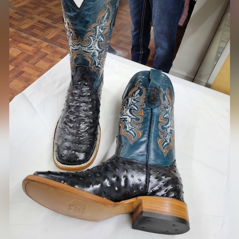 bota de piel de res imit avestrus